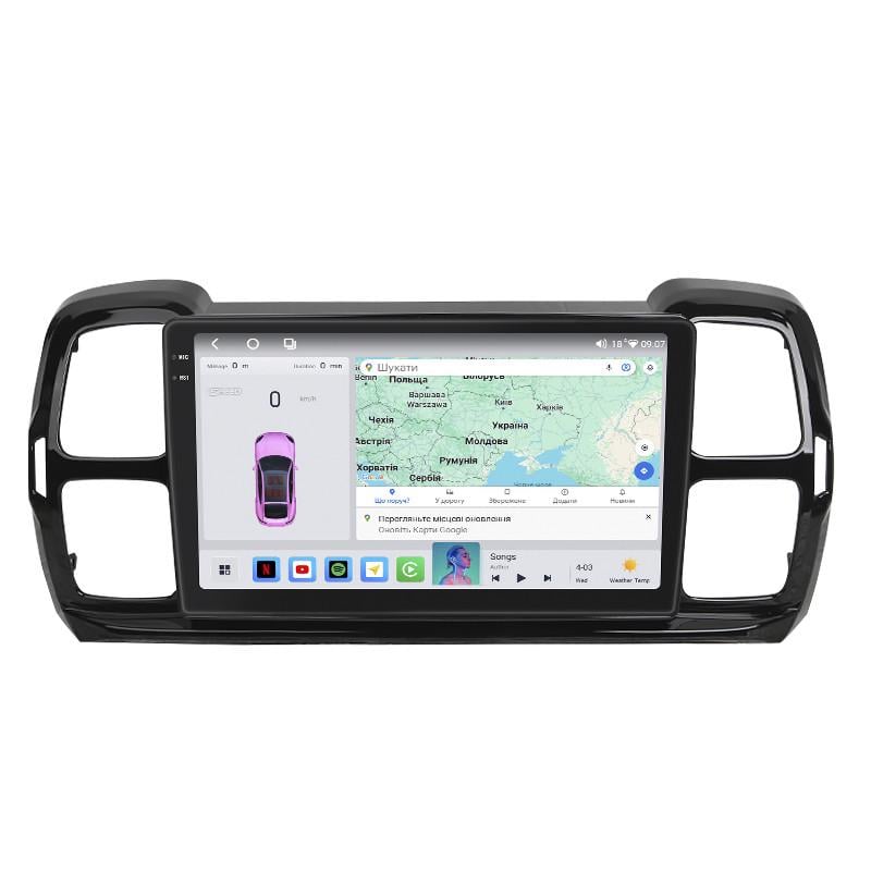Автомагнитола штатная Lesko для Citroen C5 Aircross I 2018-4/64 QLED CarPlay 4G Wi-Fi GPS Prime 9" (27281937)