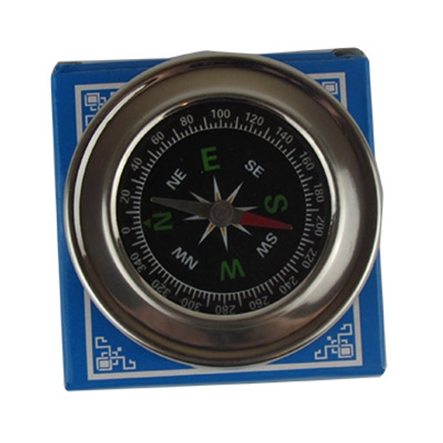 Компас туристический водонепроницаемый металлический 60 мм (2117)