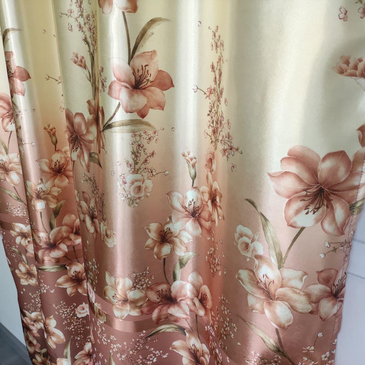 Штори ALBO з квітковим принтом 150x270 см 2 шт. Коричневий (SH-M650-3) - фото 8 Штори ALBO з квітковим принтом 150x270 см 2 шт. Коричневий (SH-M650-3) - фото 8