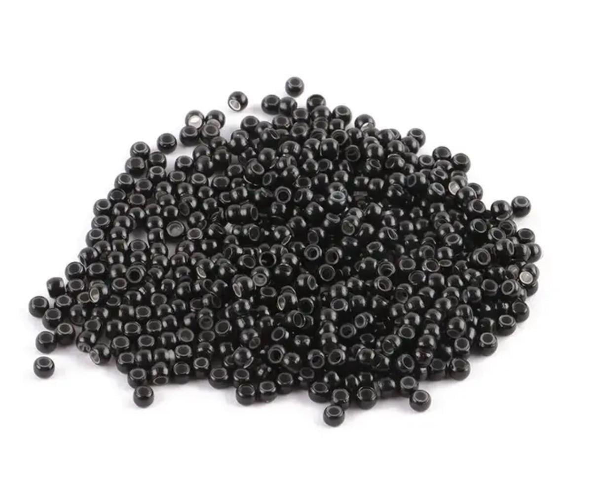 Микрокольца для холодного наращивания с силиконом 250 шт. Черный (2198126660)