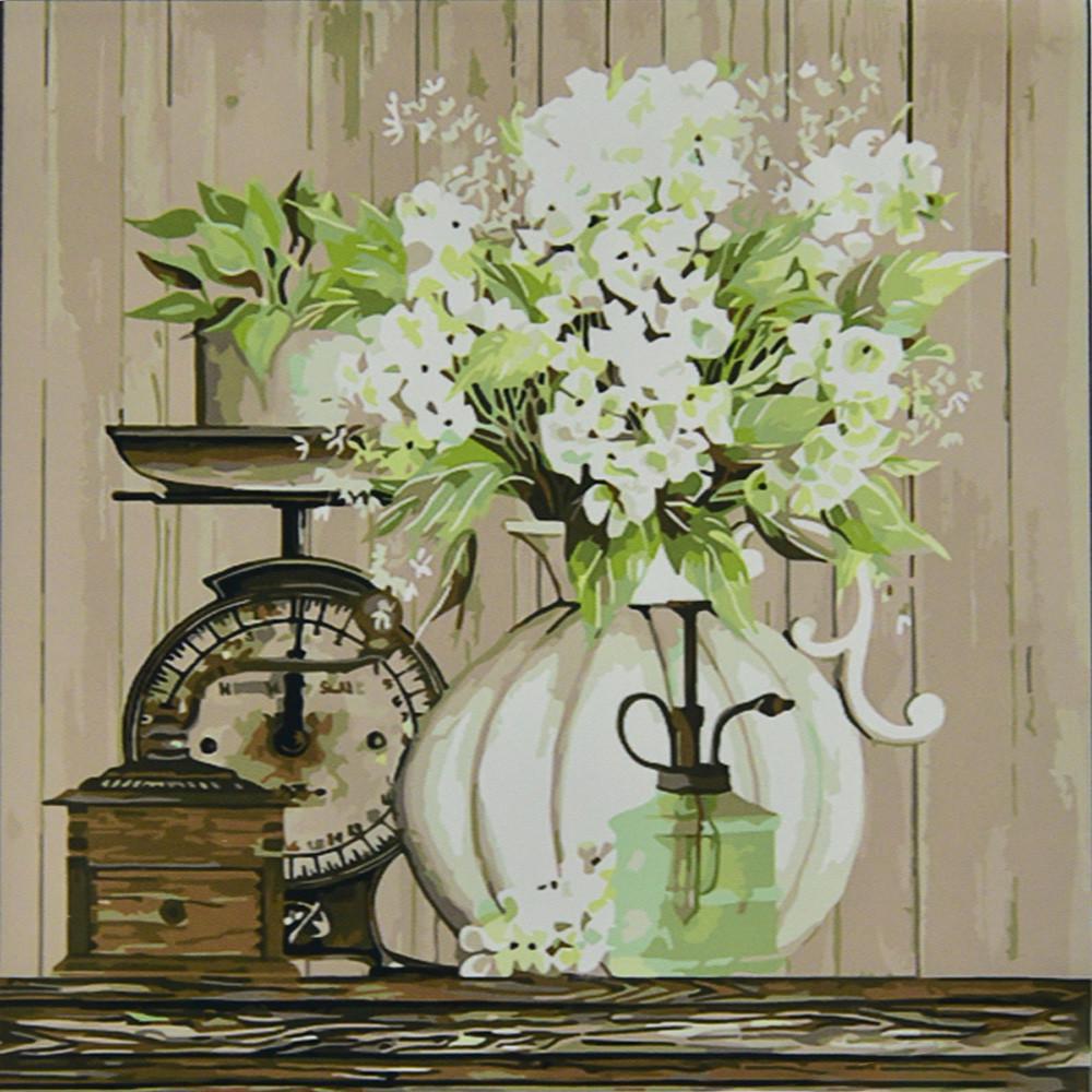 Картина по номерам Strateg Кувшин с цветами 50х50 см (AA010)