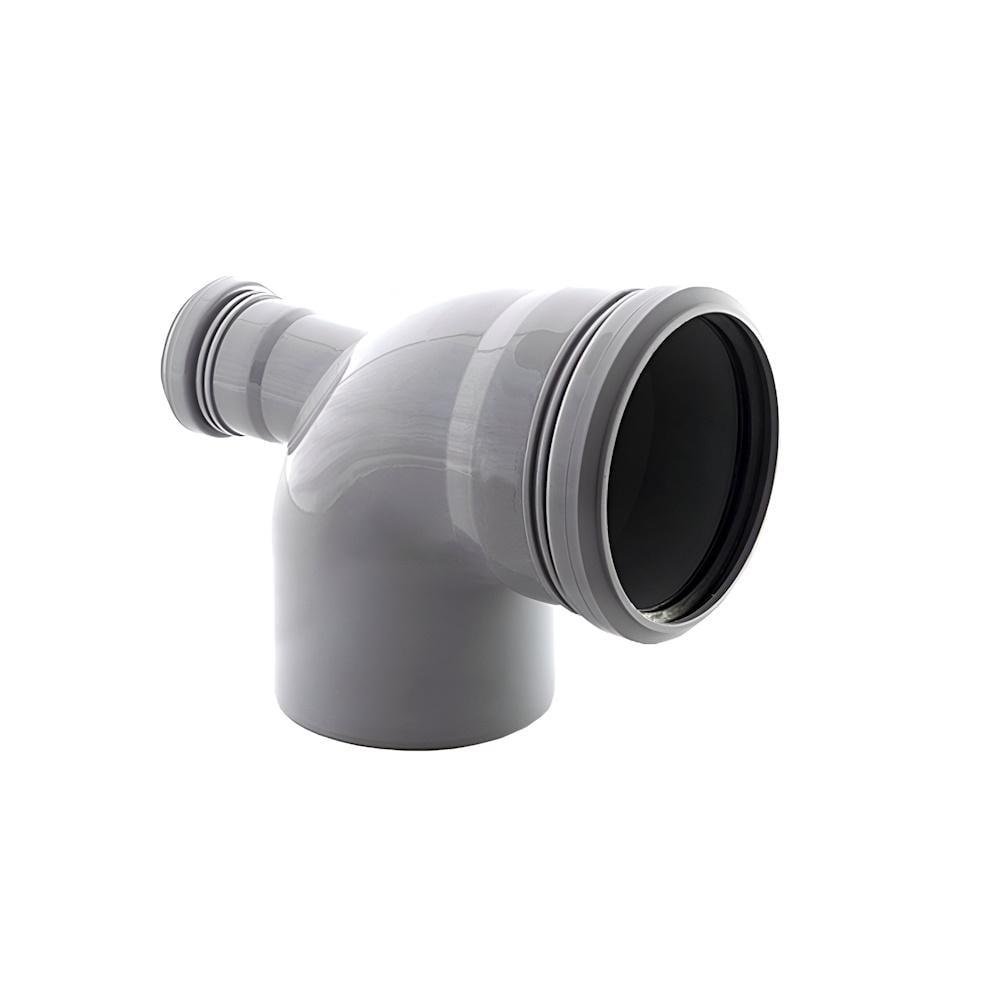 Колено сложное канализационное HydroTherm 90° 110х50 мм (TU-11341)