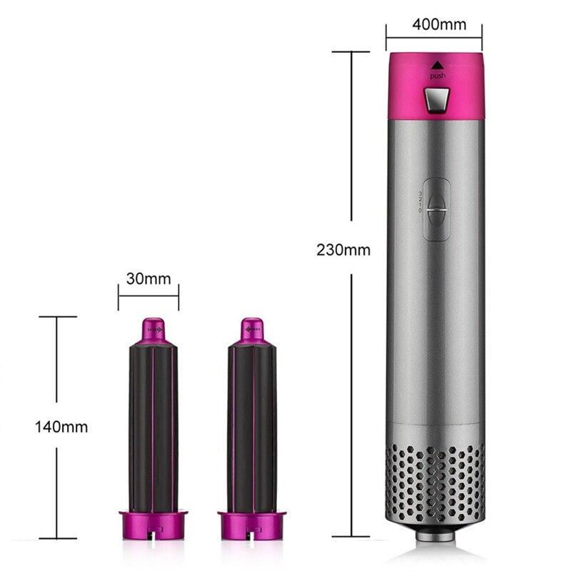 Мультистайлер для волосся Rias Hot Air Styler 5в1 з феном 1000 W Grey/Pink (3_02764) - фото 3