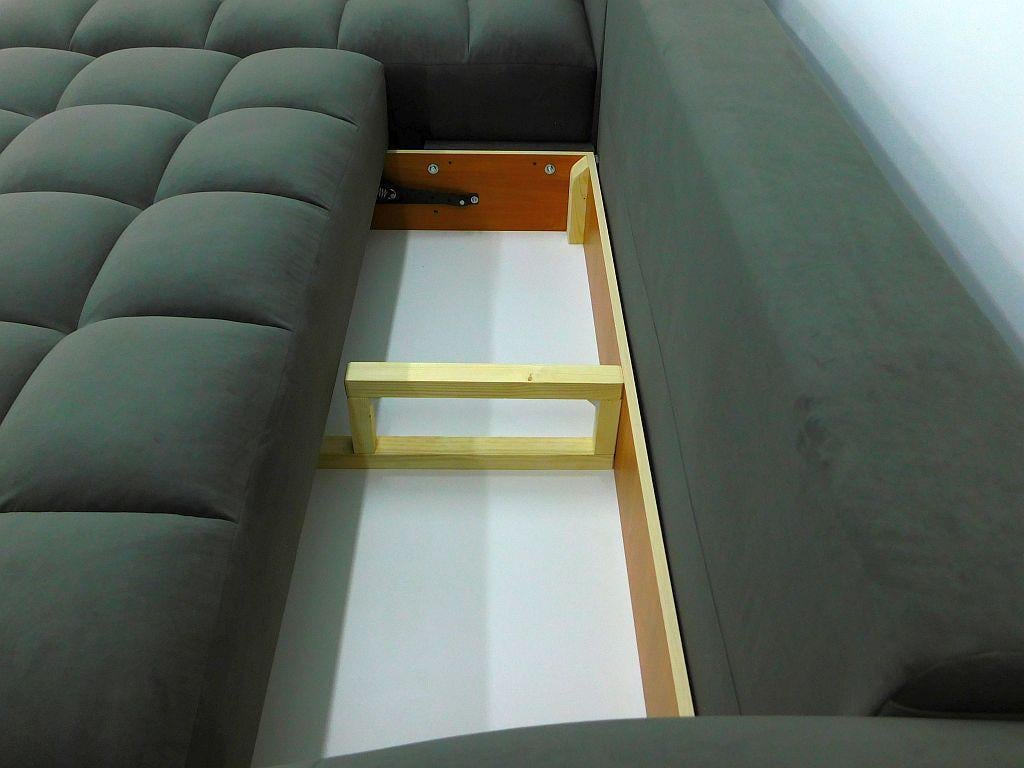 Диван розкладний кутовий у вітальню/спальню Вуді Конті з довгою боковиною дерево/ламінована ДСП/тканина Темно-сірий - фото 7 Диван розкладний кутовий у вітальню/спальню Вуді Конті з довгою боковиною дерево/ламінована ДСП/тканина Темно-сірий - фото 7