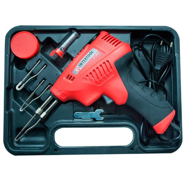 Паяльник импульсный Intertool RT-2003 с трансформатором 200 Вт 230 В 3-режима с комплектом насадок (127772) - фото 2 Паяльник импульсный Intertool RT-2003 с трансформатором 200 Вт 230 В 3-режима с комплектом насадок (127772) - фото 2