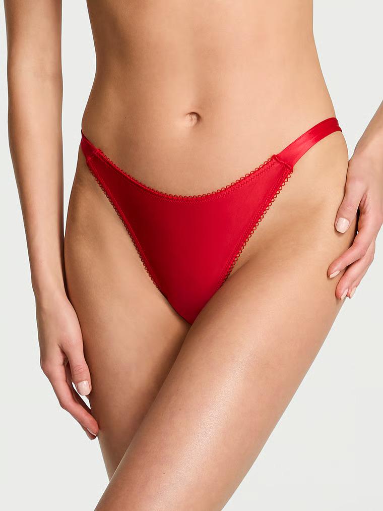 Трусики бразилианы Victoria's Secret Dream Angels Pom Pom Bow Brazilian Panty S Красный (27179731)