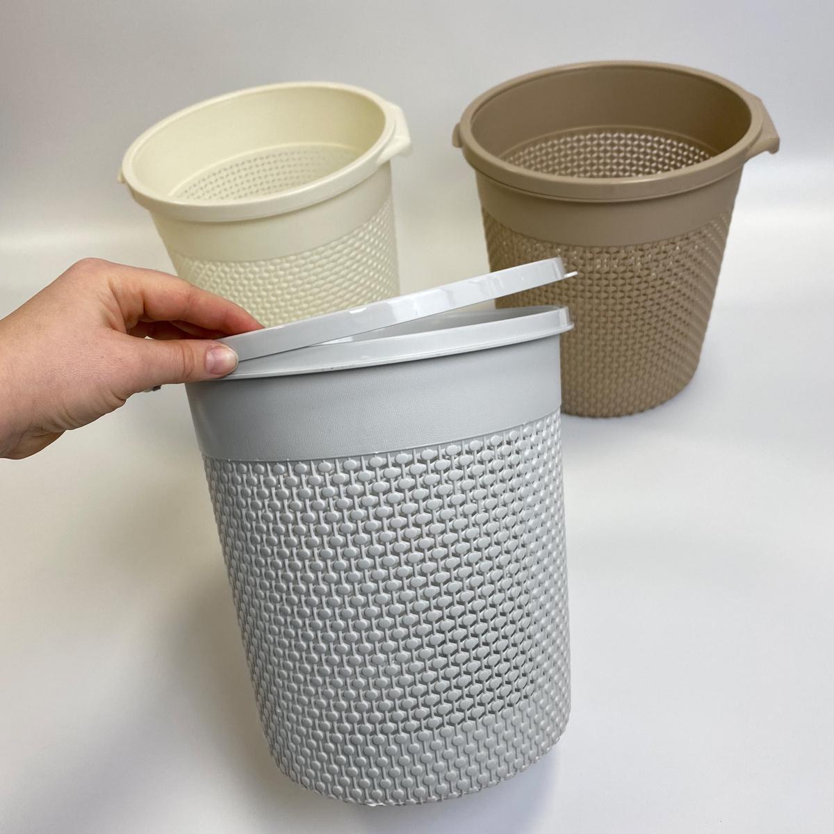 Корзина для мусора MVM BIN-09 9L GRAY без крышки 9л Серый (211384) - фото 6 Корзина для мусора MVM BIN-09 9L GRAY без крышки 9л Серый (211384) - фото 6