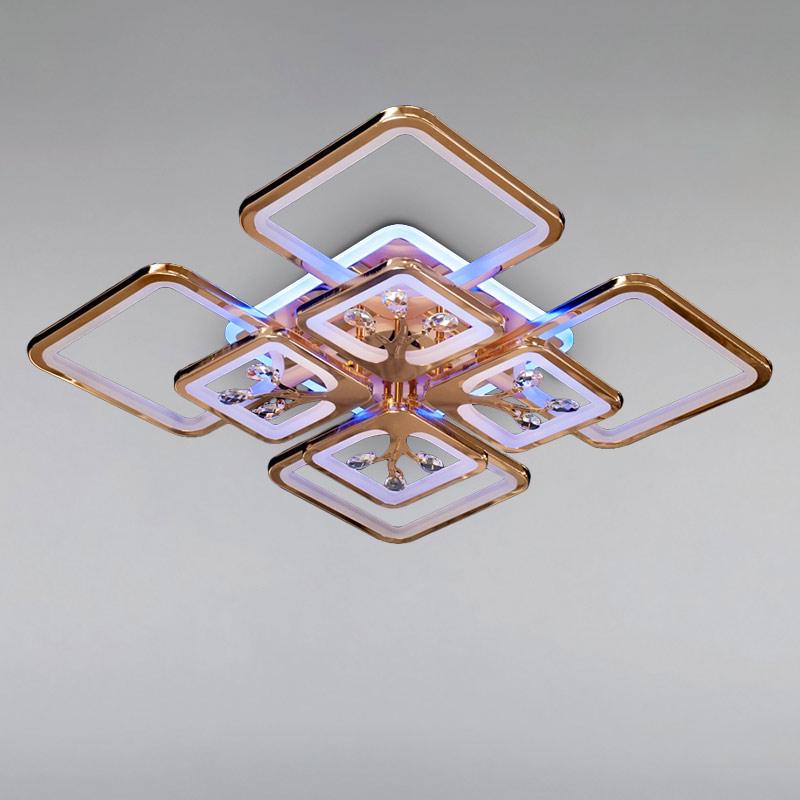 Люстра стельова LED Light House DS-14503/4+4 LED 3color dimmer 190W Золотий