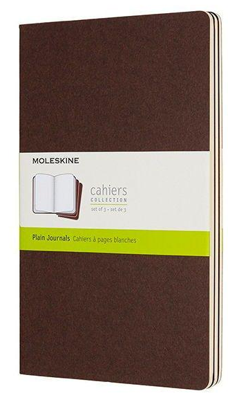 Набор блокнотов Moleskine Cahier средних 3 шт. Коричневый (CH018P2)