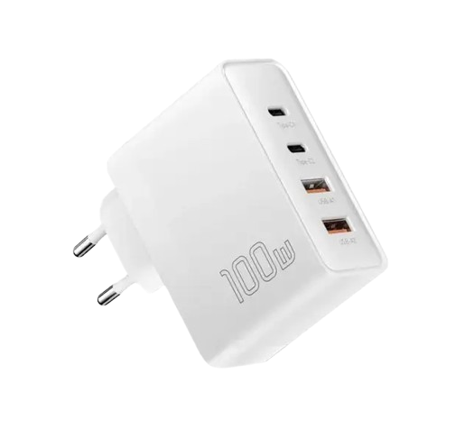 Зарядное устройство Essager 100W GAN USB-A Type-C White (0296) Зарядное устройство Essager 100W GAN USB-A Type-C White (0296)