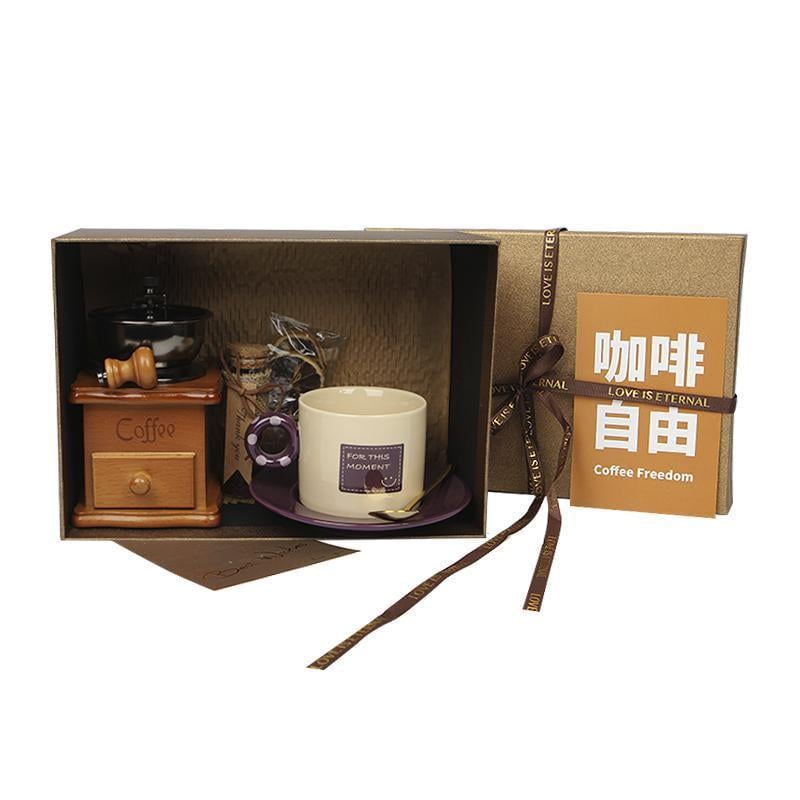 Кофейный набор A3 для приготовления кофе ручная ретро в подарочной упаковке Burgundy