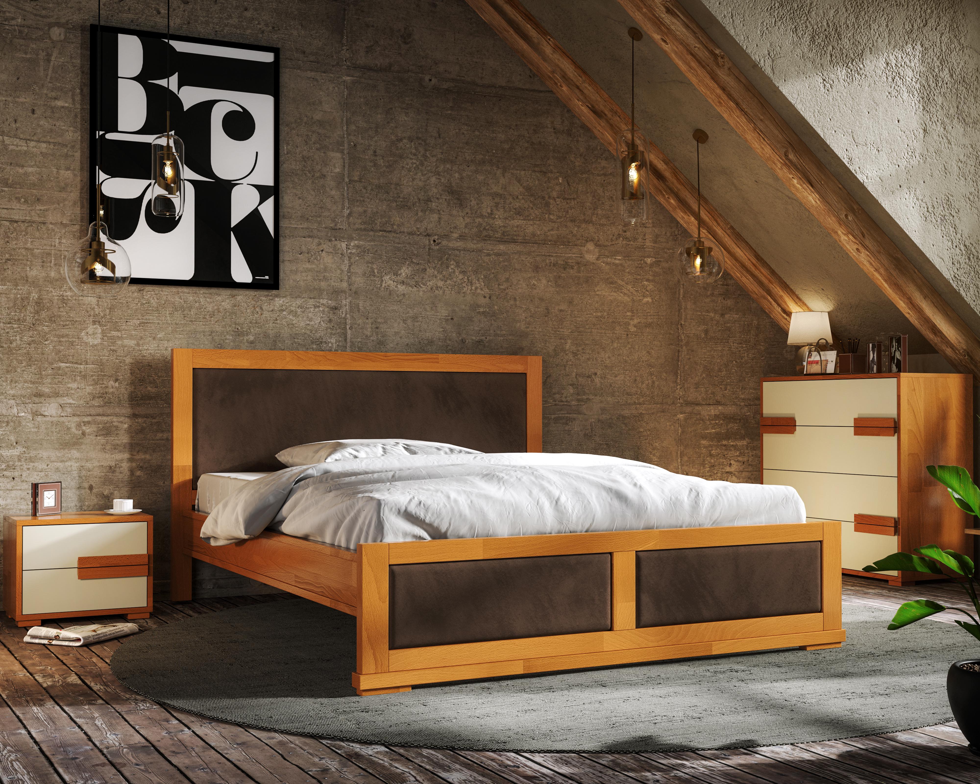 Кровать двуспальная с основанием Arbor Drev Тренд Лагуна 15 180x200 см Ольха/Темно-коричневый (47199) Кровать двуспальная с основанием Arbor Drev Тренд Лагуна 15 180x200 см Ольха/Темно-коричневый (47199)