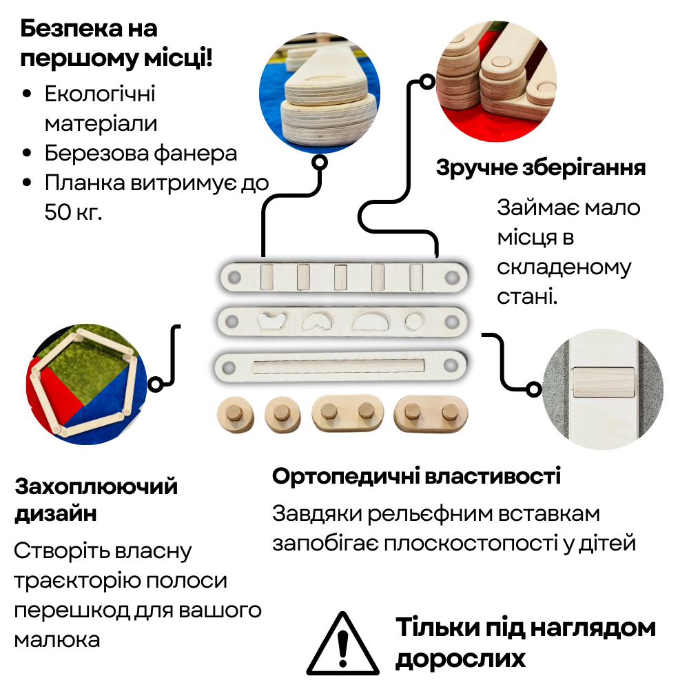 Балансир Монтессорі з перешкодами (14153016) - фото 4