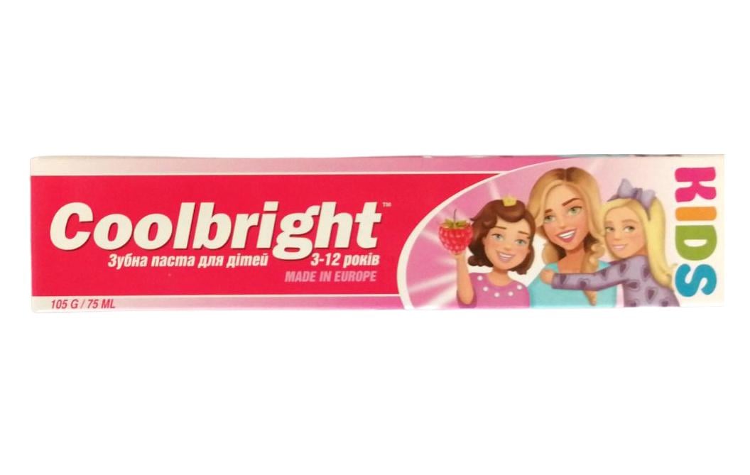 Зубна паста дитяча Coolbright Kids Girl 75 мл (3139)