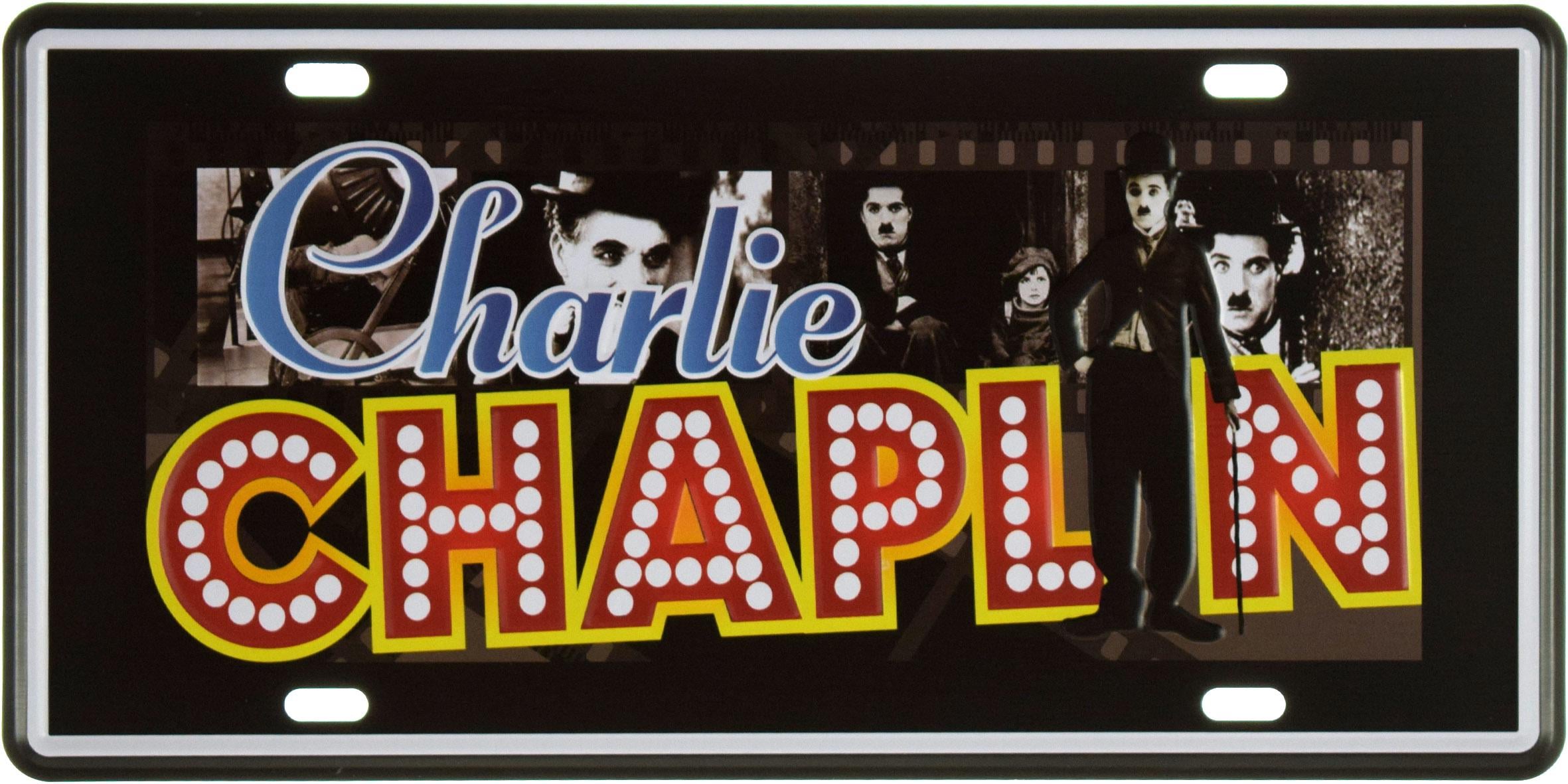 Табличка металева Чарлі Чаплін Кадри/Charlie Chaplin 15x30 см