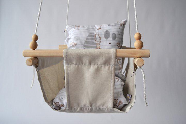 Дитяча гойдалка Infancy Індійські мотиви Молочний (9900317) - фото 7 Дитяча гойдалка Infancy Індійські мотиви Молочний (9900317) - фото 7