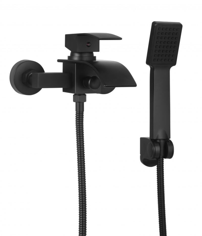 Смеситель для ванной и душа Yoka TALEA настенный с изливом Black (2810373450)