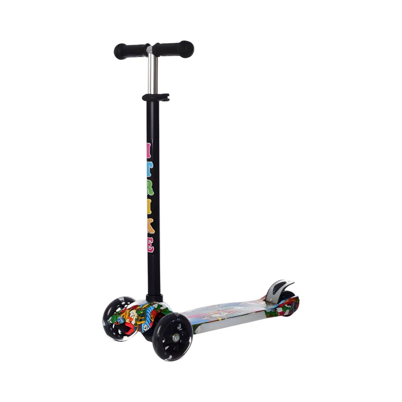 Самокат JR 3-052-1-WP2 складной колеса PU Черный (24767068)