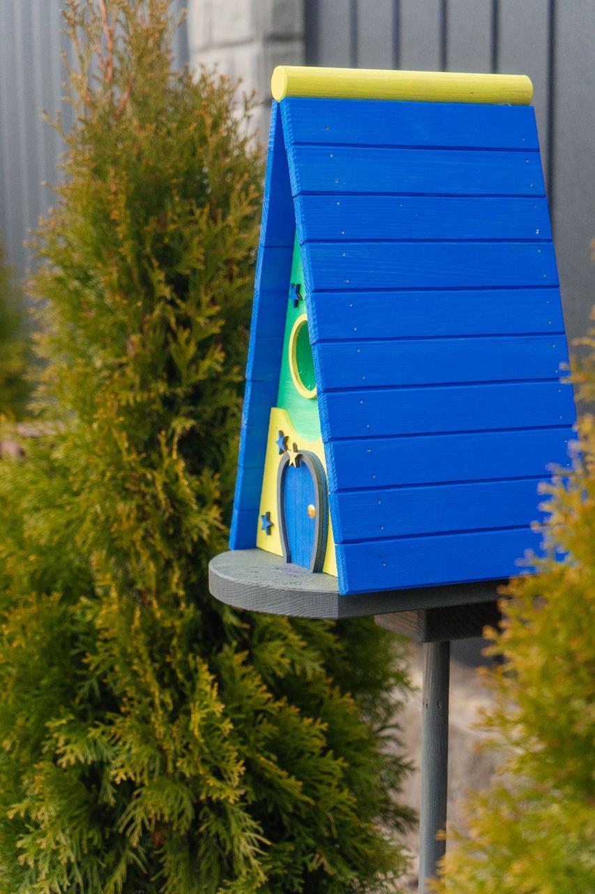 Дом для птиц Андромеда из древесины 325х290х210 мм Сапфировый - фото 8