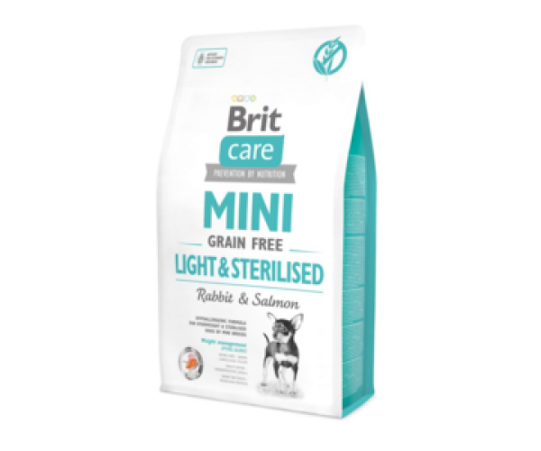 Корм сухий беззерновий Brit Care Mini Light and Sterilised із кроликом та лососем для стерилізованих собак малих порід 2 кг (35824) Корм сухий беззерновий Brit Care Mini Light and Sterilised із кроликом та лососем для стерилізованих собак малих порід 2 кг (35824)