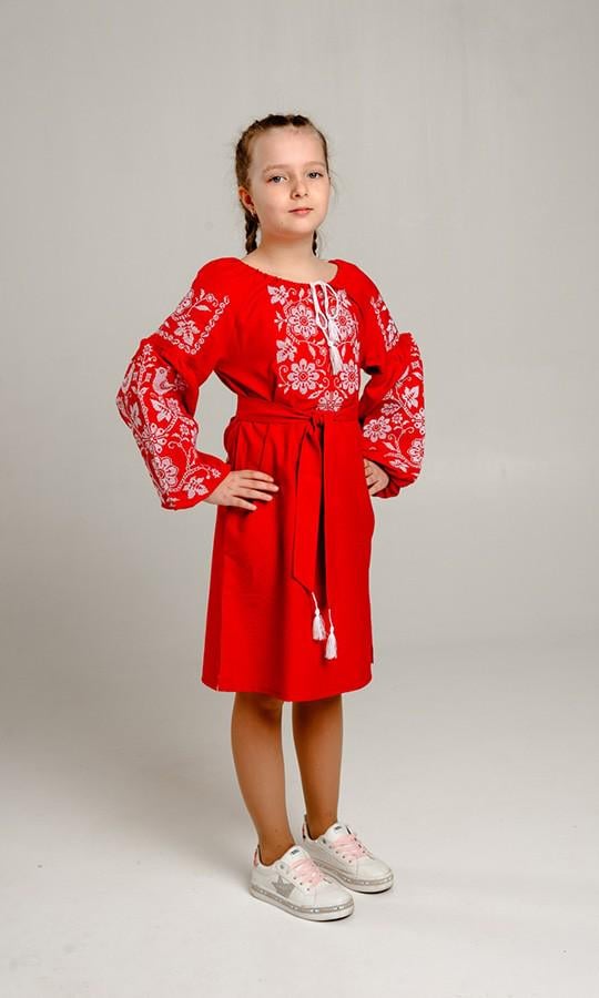 Сукня-вишиванка дитяча Вишиваночка р. 110 Червоний (850-8) - фото 3 Сукня-вишиванка дитяча Вишиваночка р. 110 Червоний (850-8) - фото 3