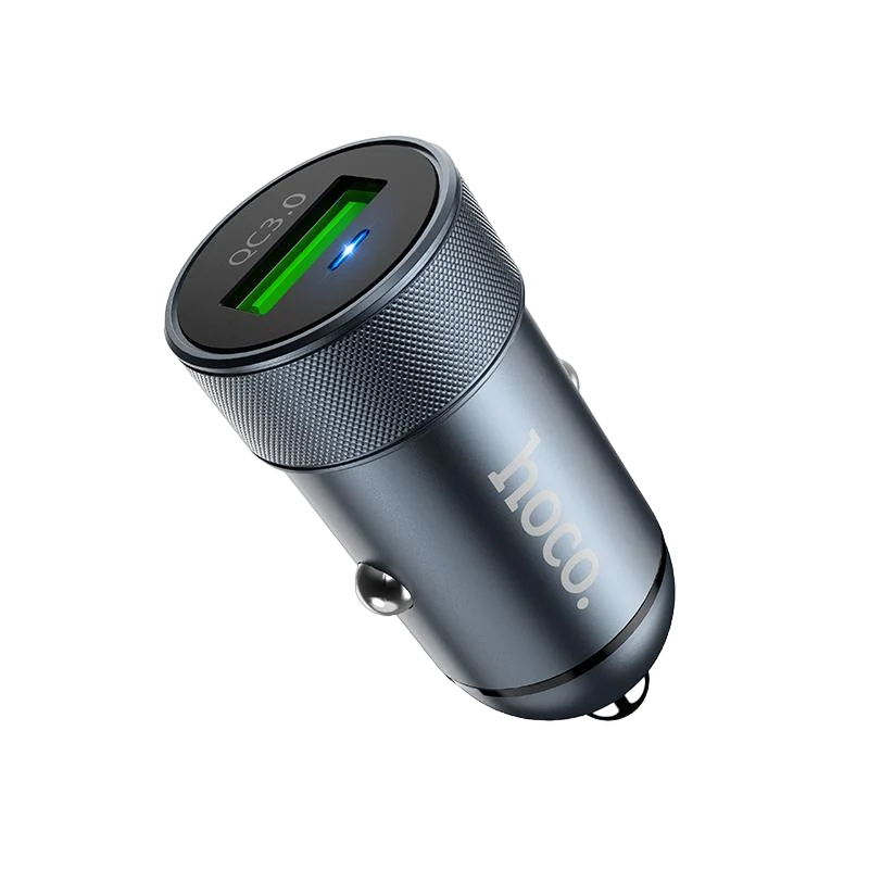 Зарядное устройство для авто Hoco Z32 Metal Speed UP QC3.0 3 A 18 W USB Grey (530254)