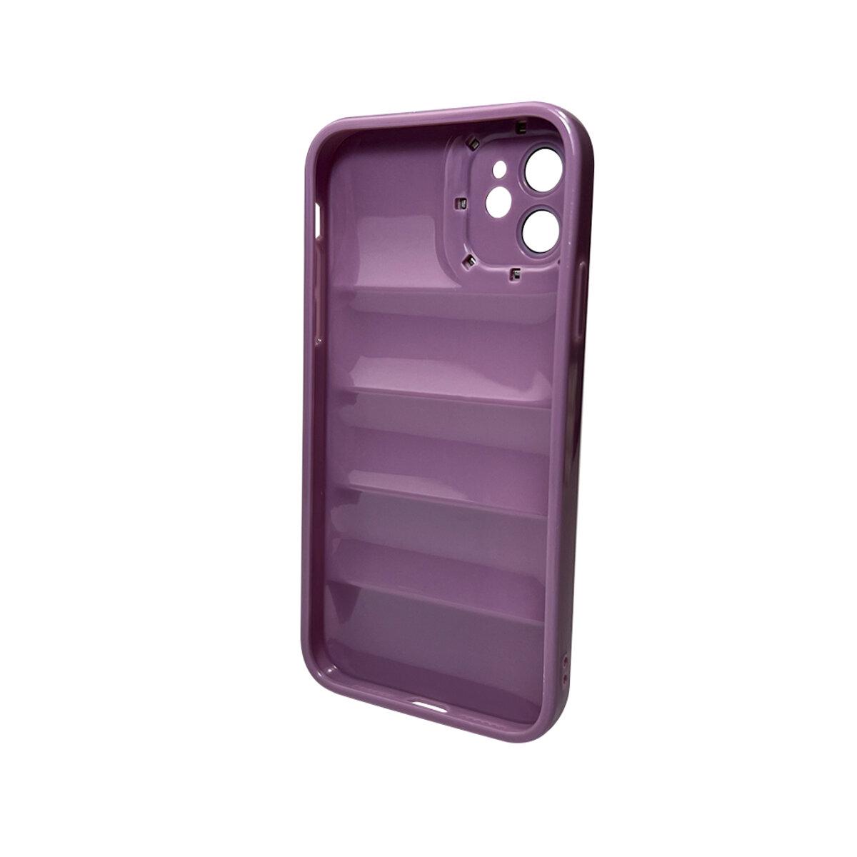 Противоударный чехол для Apple iPhone 12 Down Jacket Frame / Purple - фото 2