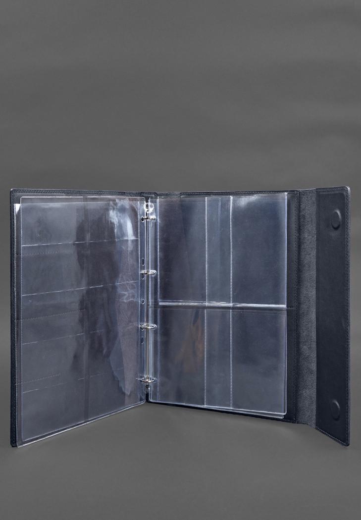 Шкіряна папка для документів сімейна А4 на сегрегаторі з файлами Темно-синій (A-028630) - фото 9 Шкіряна папка для документів сімейна А4 на сегрегаторі з файлами Темно-синій (A-028630) - фото 9