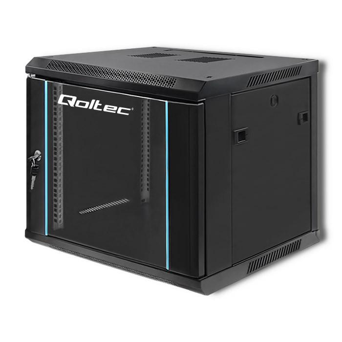 Шкаф серверный Qoltec настенный 9U 19" 500х600х600 мм Черный (Q.RACK09U60) - фото 6