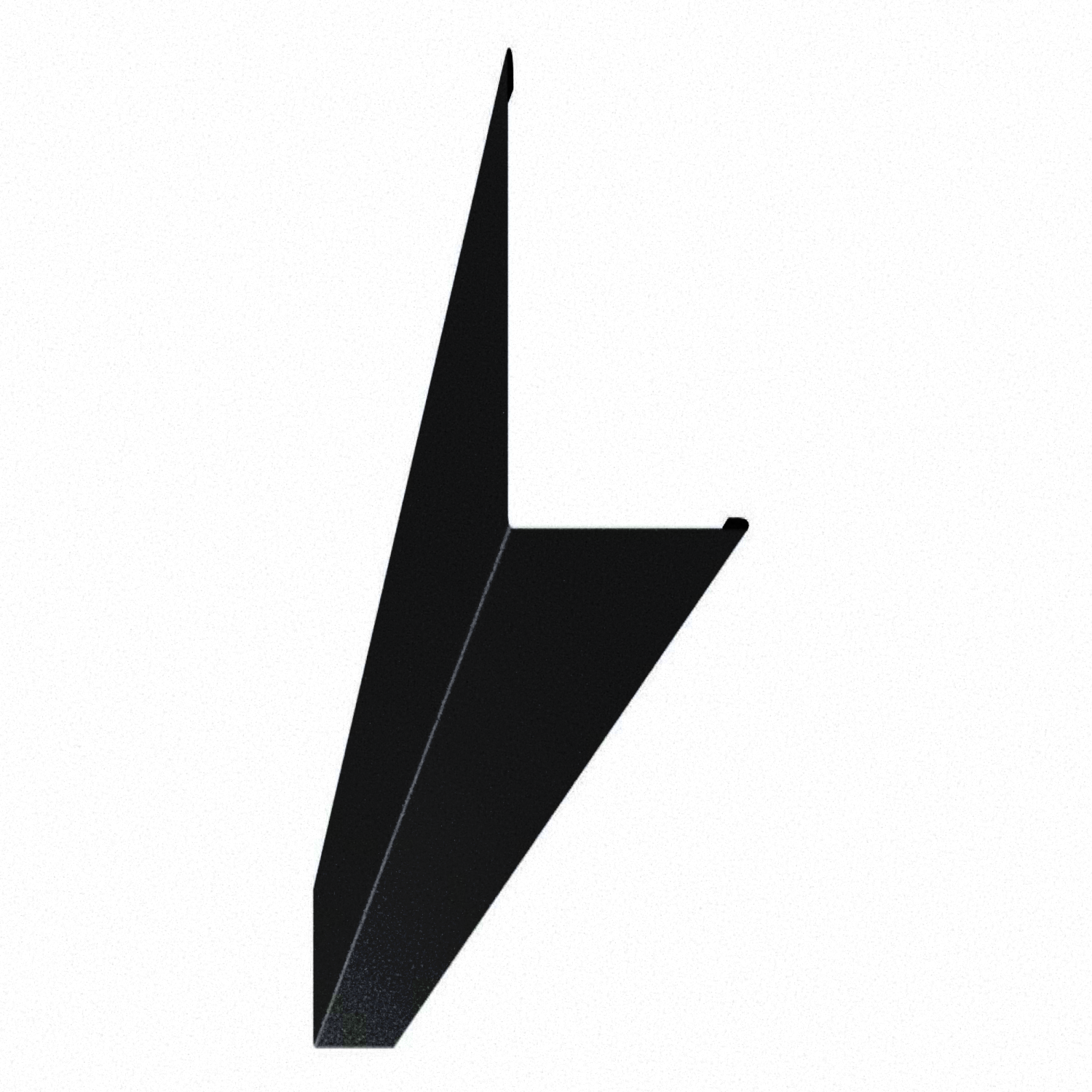 Лобовая L-планка Partner 180х50х2000 с матовым покрытием Ral 9005 мат Черный (377308653)