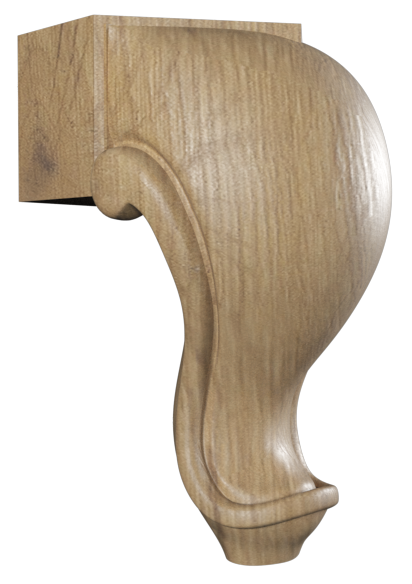 Ніжка для меблів дерев'яна Бароко з різьбленням Ясень (25590888)