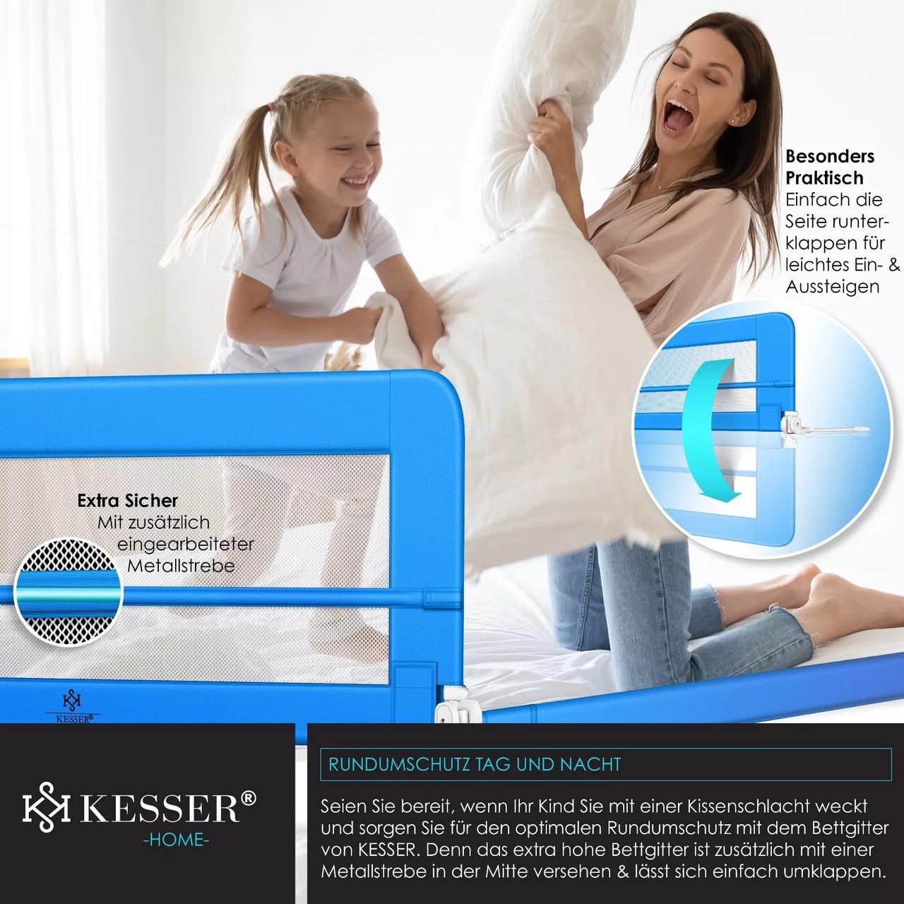 Ограждение детской кровати KESSER 200 см Синий - фото 7