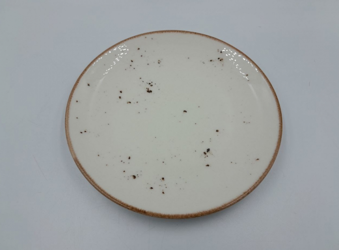 Тарелка десертная фарфоровая Tulu Porselen с ободком 19 см Белый (29862401)