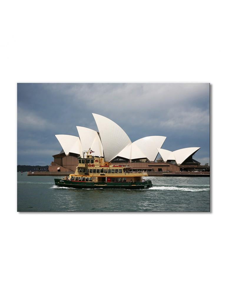 Картина модульная Речной катер и Сиднейский оперный театр 1 модуль 40х60 см