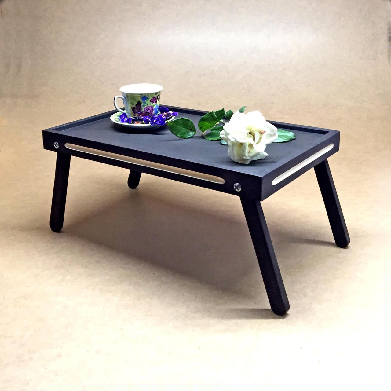 Столик-поднос для завтрака из дерева Орегон Графитовый (СТП-000142)