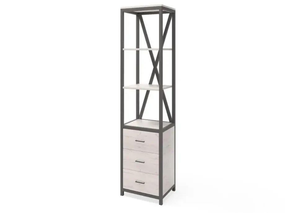 Стелаж Loft NS-1680 з полицями вузький для роботи та кабінету (3075774127)
