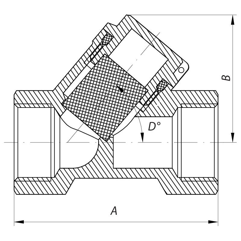 Фільтр грубої очистки KOER KR.F01.N 1/2" нікельований (KR2770) - фото 2