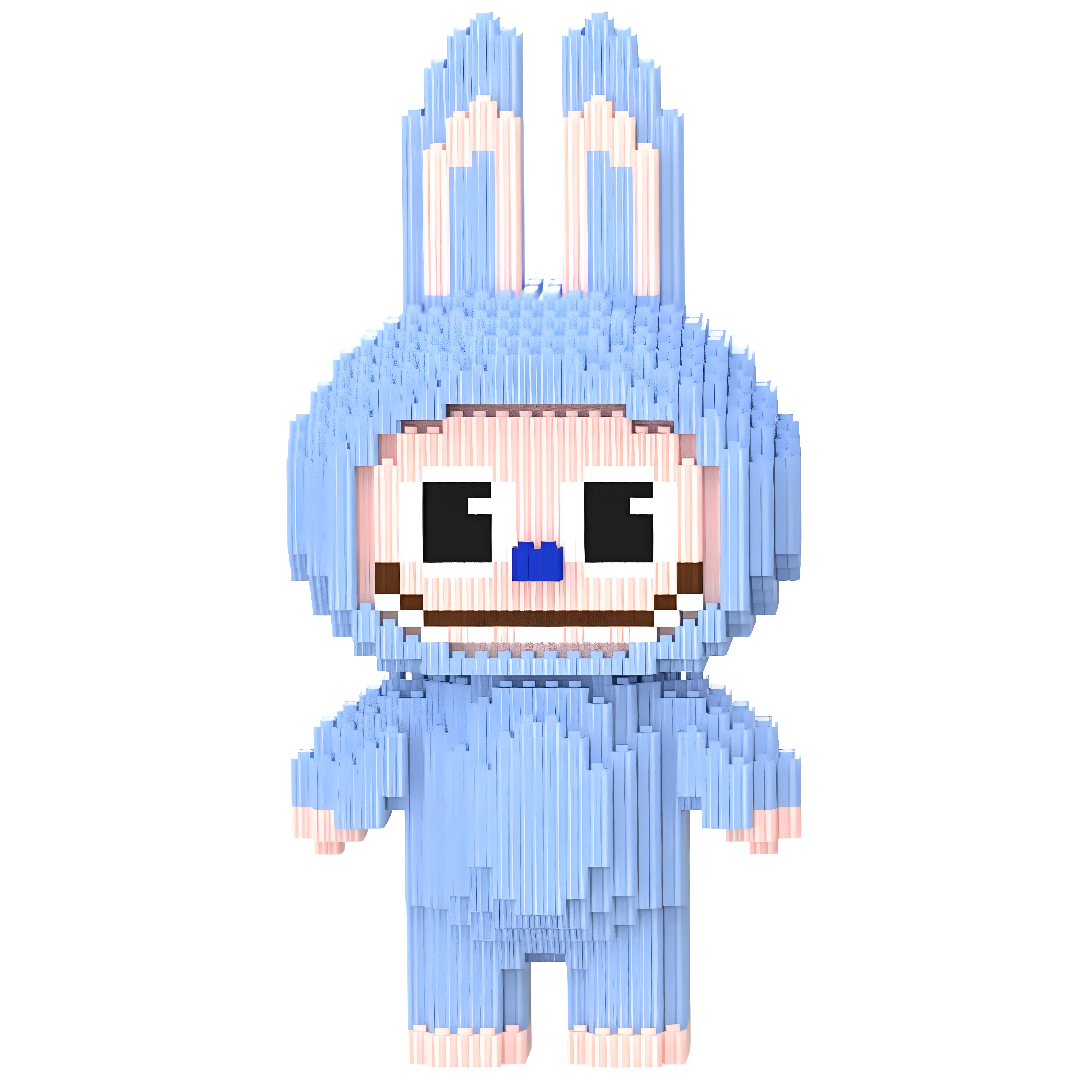 Конструктор детский Magic Blocks Зайчик Лабубу 3132 деталей Голубой (9184)