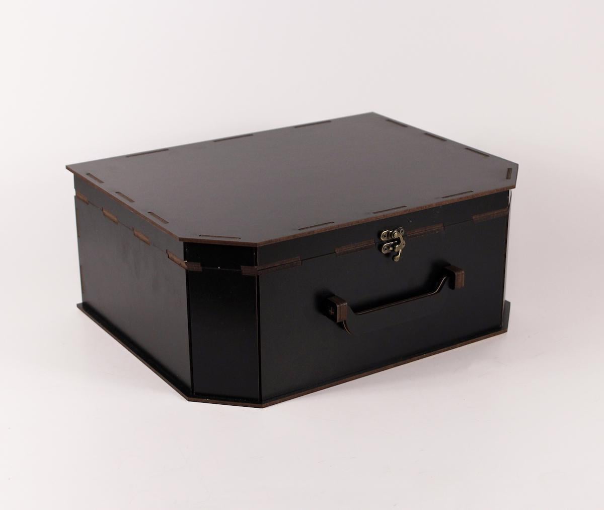 Скриня на завісах велика Чорний (4356)