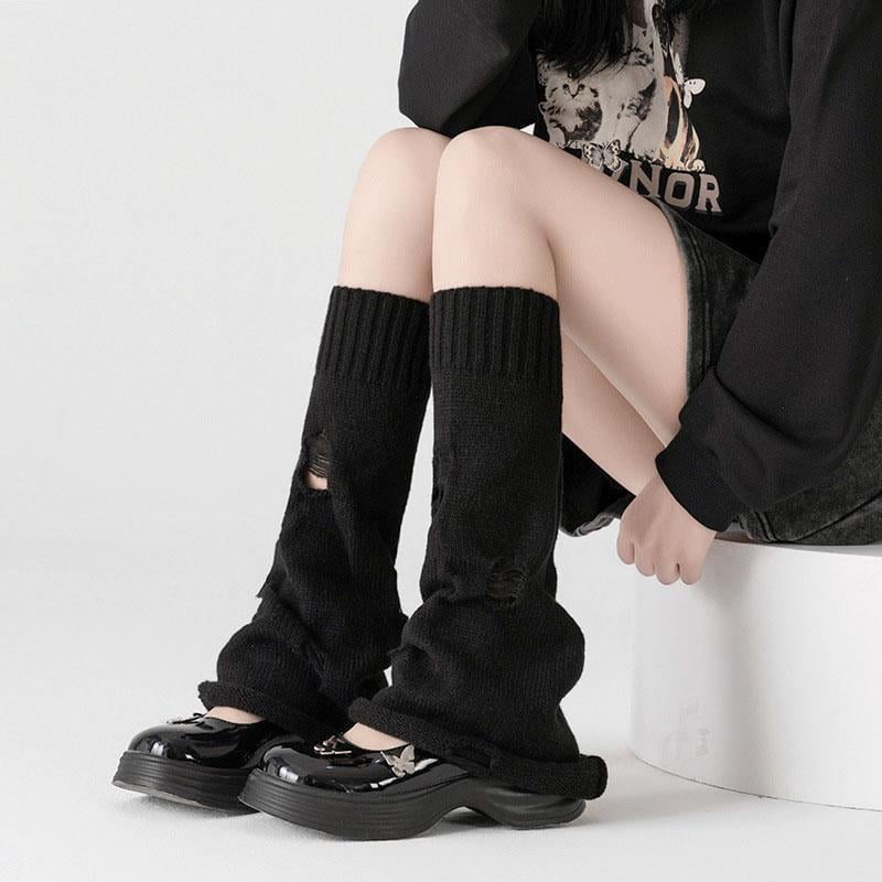 Гетри клеш рвані One size Чорний (2135)