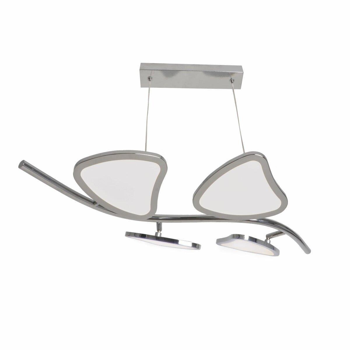 Люстра светодиодная Sirius с фигурными рассеивателями 3000-6500K 64W Хром (2901-4P)