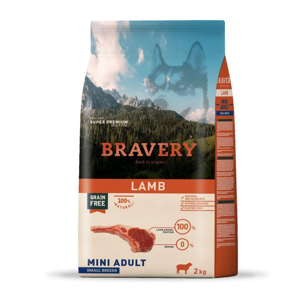 Корм беззерновой для собак Bravery Dog Lamb Mini Small Breeds с ягненком 2 кг (1659912077)