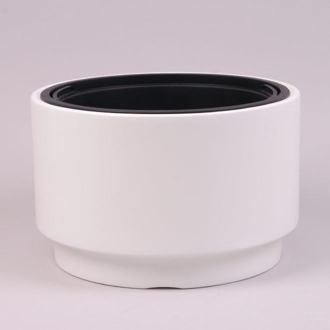 Горшок пластиковый Flora Heos с вкладом 30 см Белый (HEOS)