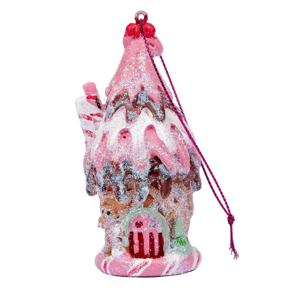 Игрушка на елку Пряничный домик 10 см Лавандовый (TY-5-R-183)