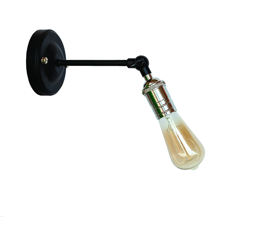 Бра Levistella Lofty удлиненное с патроном AMP17 Черный/Хром (1963530290)