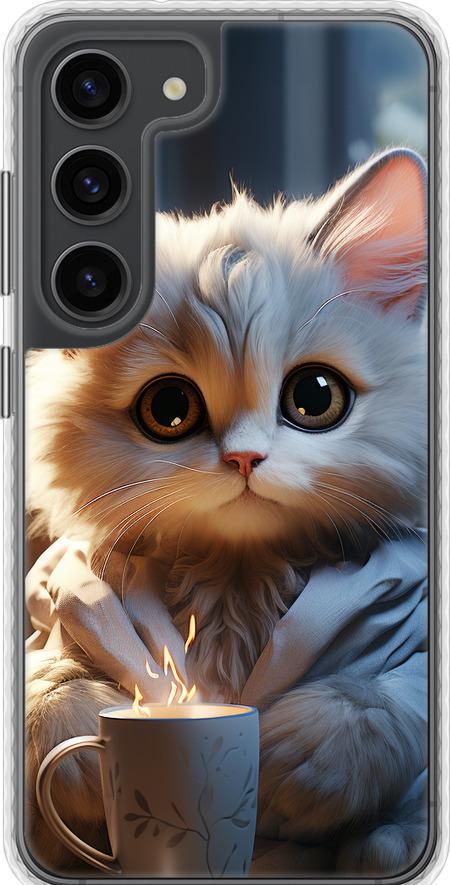 Чехол на Samsung Galaxy S23 White cat (5646pc-2907-42517)