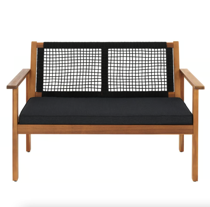 Садовая скамейка Di Volio Teracina со спинкой Черный (4936) - фото 2 Садовая скамейка Di Volio Teracina со спинкой Черный (4936) - фото 2