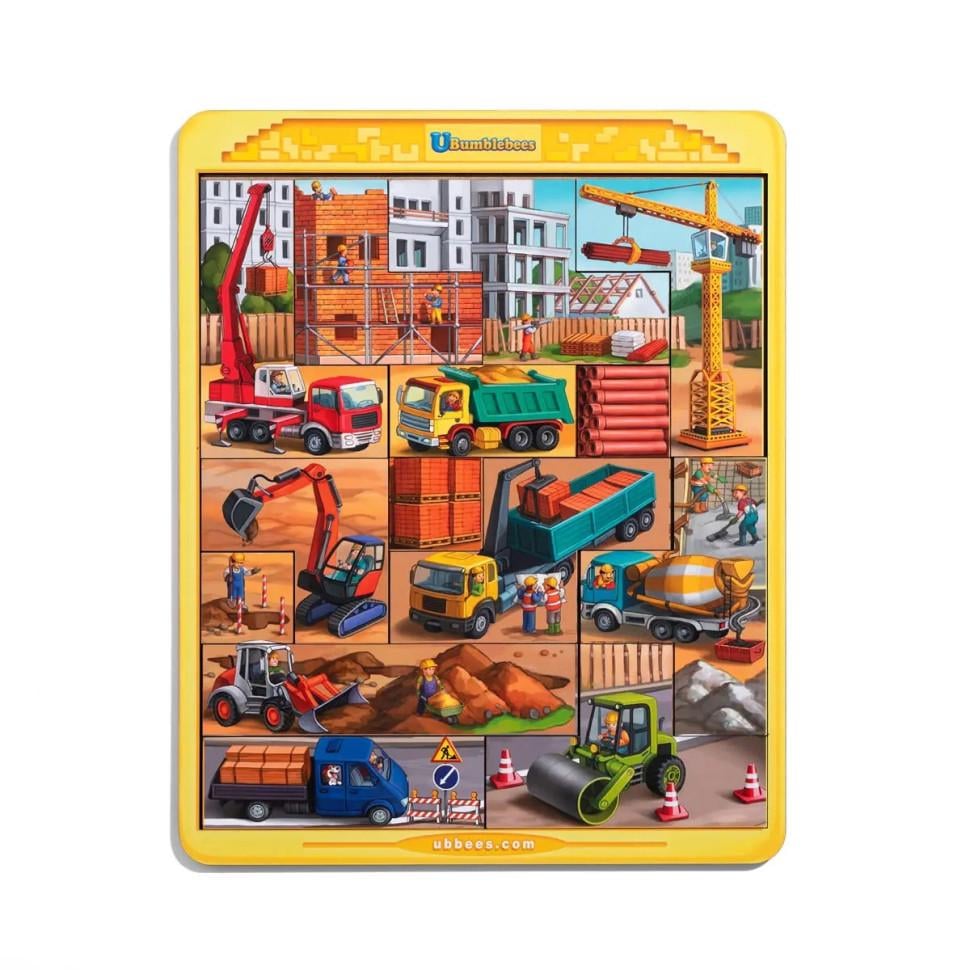 Тетрис деревянный большой Строительная площадка 29х23 см Ubumblebees с карточками-подсказками (ID-180-D-116)