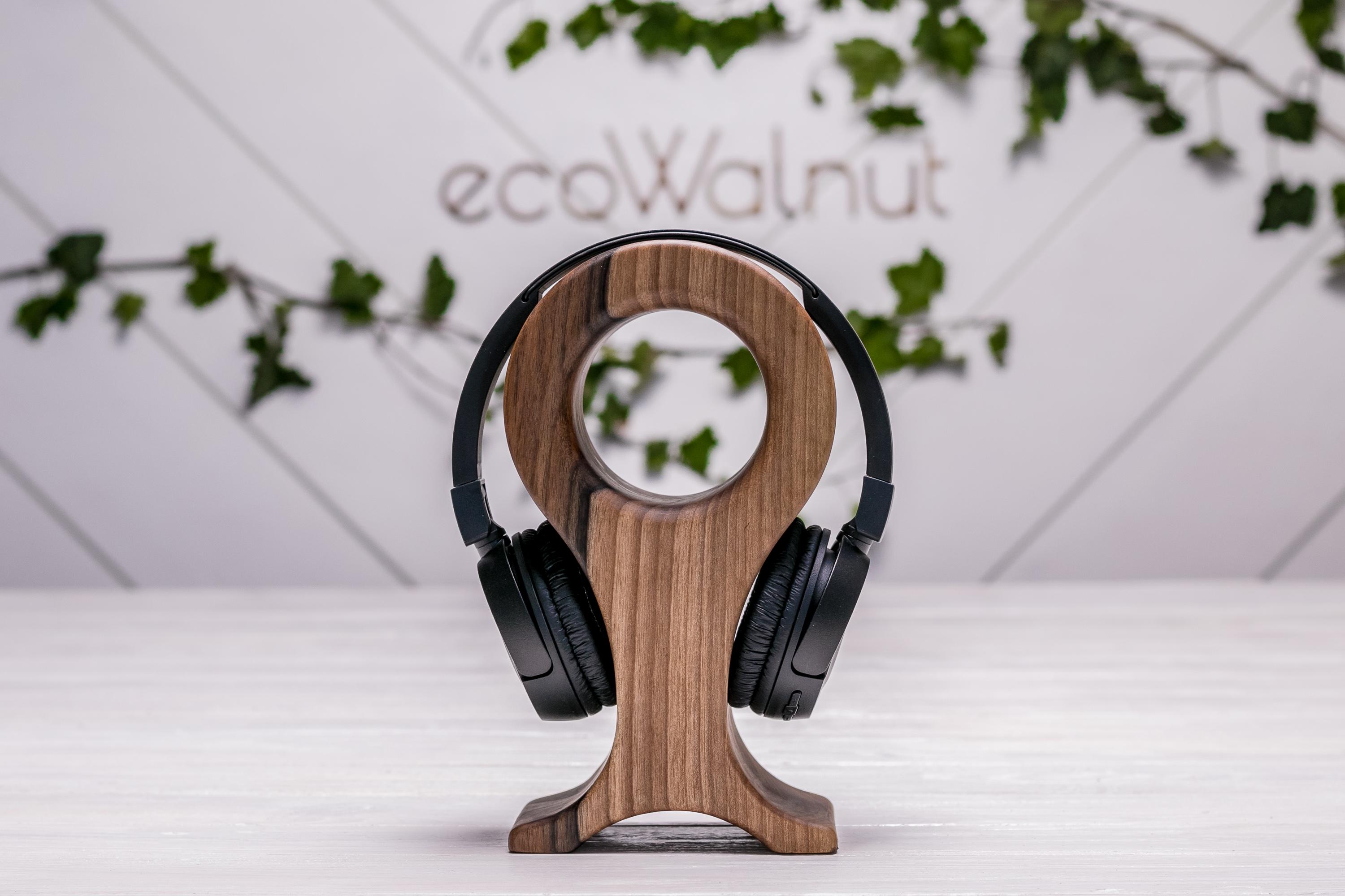 Підставка EcoWalnut для навушників із дерева з логотипом (EW-40) - фото 8