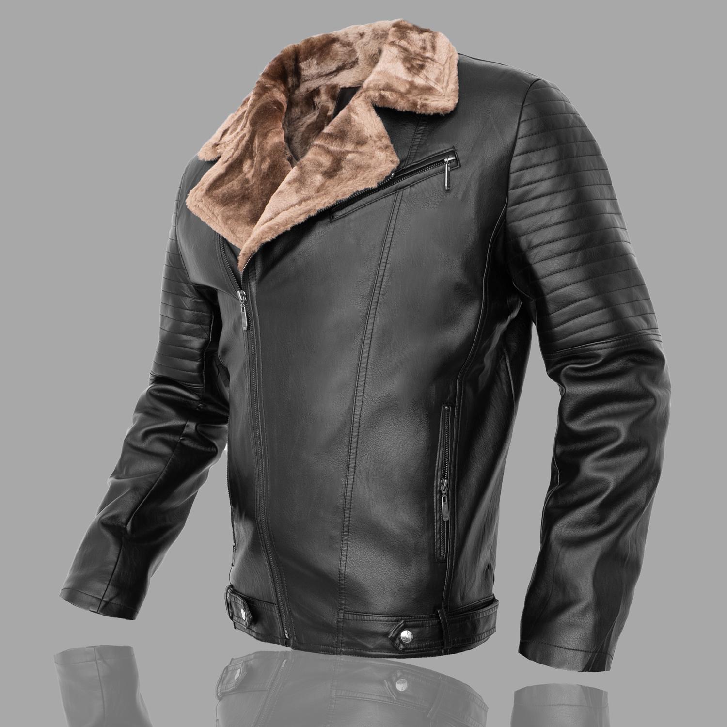 Дубленка косуха Redskin из натуральной кожи р. 50 Черный (D22NV-EP-50) - фото 2 Дубленка косуха Redskin из натуральной кожи р. 50 Черный (D22NV-EP-50) - фото 2